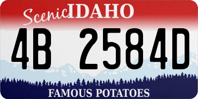 ID license plate 4B2584D