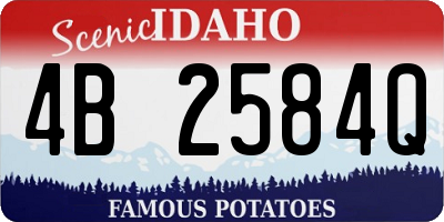 ID license plate 4B2584Q