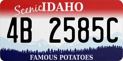 ID license plate 4B2585C