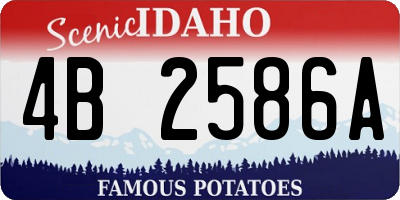 ID license plate 4B2586A