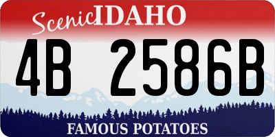 ID license plate 4B2586B