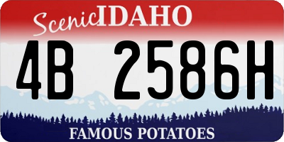 ID license plate 4B2586H