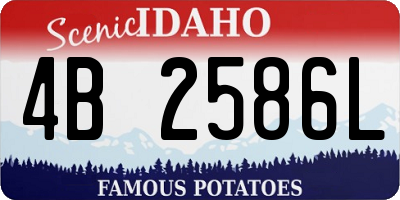 ID license plate 4B2586L