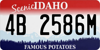 ID license plate 4B2586M