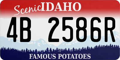 ID license plate 4B2586R