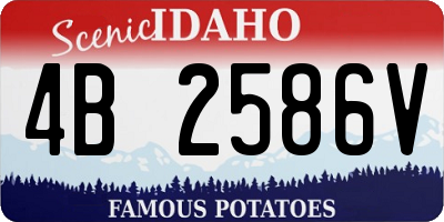 ID license plate 4B2586V