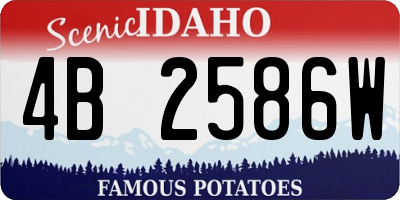 ID license plate 4B2586W