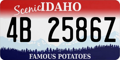 ID license plate 4B2586Z
