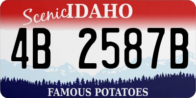 ID license plate 4B2587B