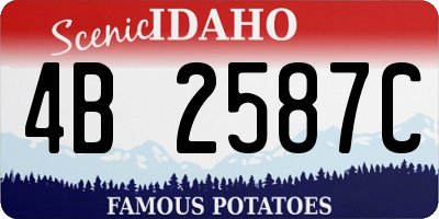 ID license plate 4B2587C