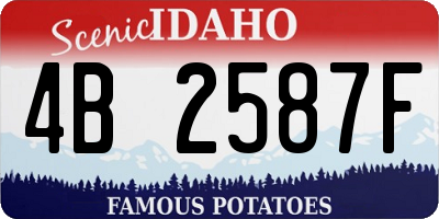 ID license plate 4B2587F