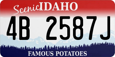 ID license plate 4B2587J