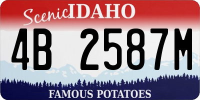 ID license plate 4B2587M