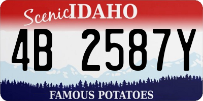 ID license plate 4B2587Y