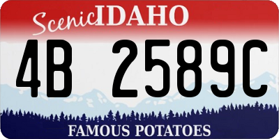 ID license plate 4B2589C
