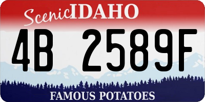 ID license plate 4B2589F