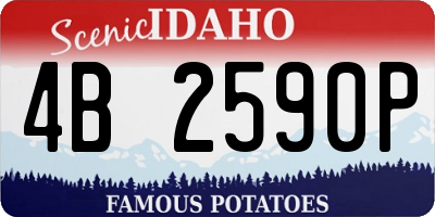 ID license plate 4B2590P