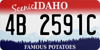 ID license plate 4B2591C