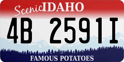 ID license plate 4B2591I