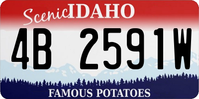 ID license plate 4B2591W