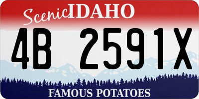 ID license plate 4B2591X