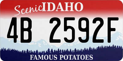ID license plate 4B2592F