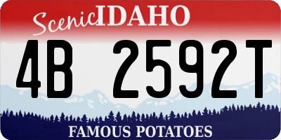 ID license plate 4B2592T