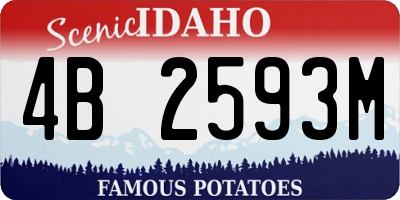 ID license plate 4B2593M