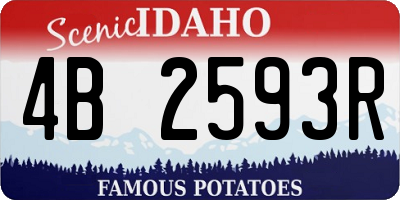 ID license plate 4B2593R