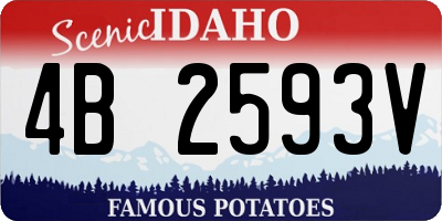 ID license plate 4B2593V