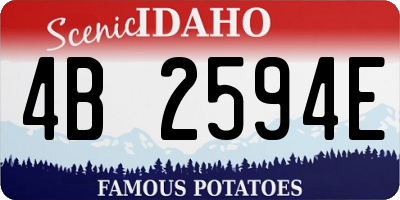 ID license plate 4B2594E