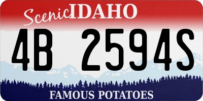 ID license plate 4B2594S