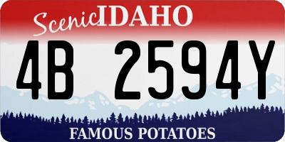 ID license plate 4B2594Y