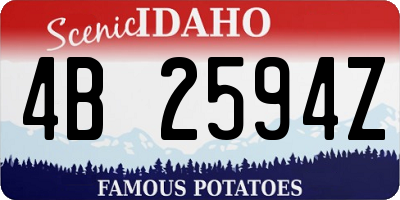 ID license plate 4B2594Z