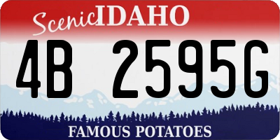 ID license plate 4B2595G