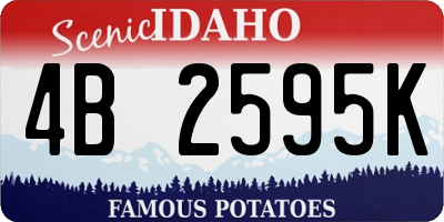 ID license plate 4B2595K