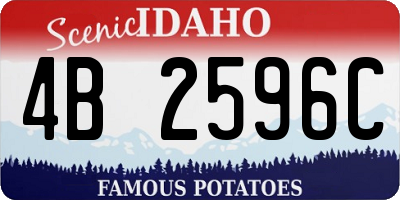 ID license plate 4B2596C