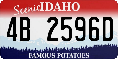 ID license plate 4B2596D