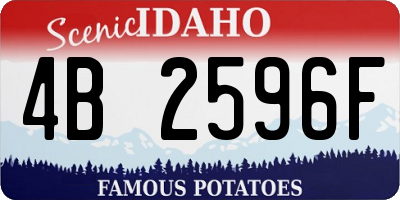 ID license plate 4B2596F