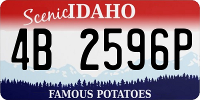 ID license plate 4B2596P