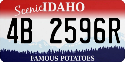 ID license plate 4B2596R