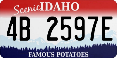 ID license plate 4B2597E