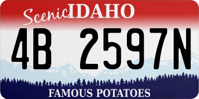 ID license plate 4B2597N