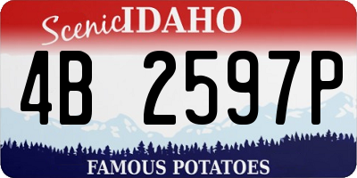 ID license plate 4B2597P