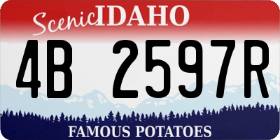 ID license plate 4B2597R