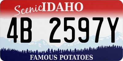 ID license plate 4B2597Y