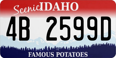 ID license plate 4B2599D
