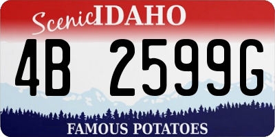 ID license plate 4B2599G