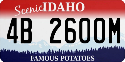 ID license plate 4B2600M