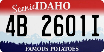 ID license plate 4B2601I